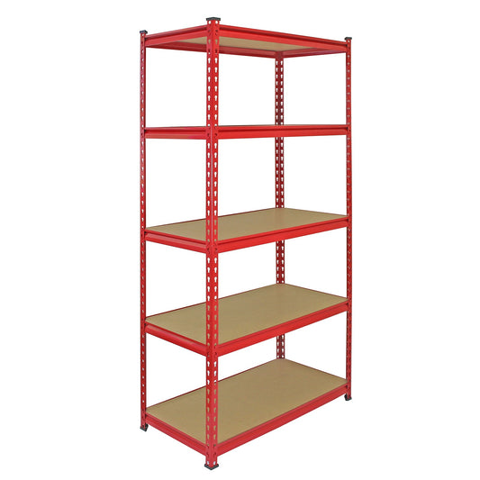 Racking Z-Rax Extra Strong Steel Shelves, Red, 90cm W, 45cm D