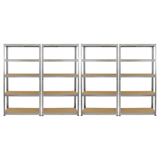 Racking 4 x Galwix Galvanised Steel Shelves, 90cm Wide
