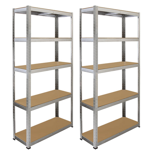 Racking 2 x Galwix Galvanised Steel Shelves, 90cm Wide