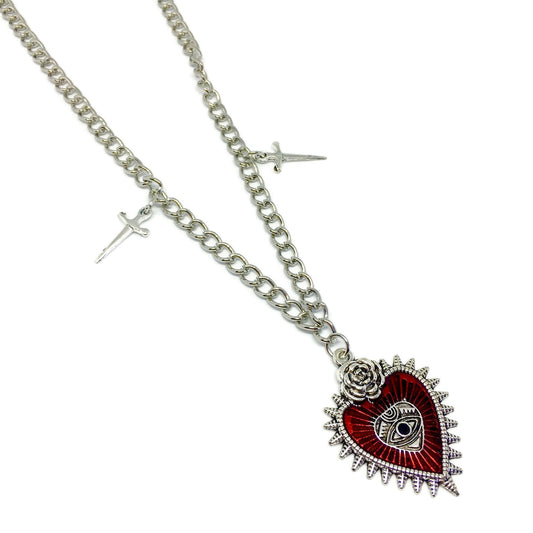 Third Eye Love Heart Necklace-0