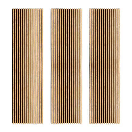 Acoustic Slat Wall Panels x 3 - Oak