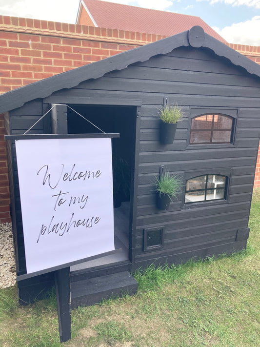 Welcome To My Playhouse Children's Room Simple Wall Decor Print-0