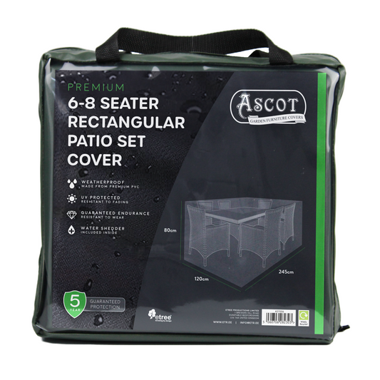 Premium Large(6-8 seater) Rectangular Patio Set Cover - 245 X 120 X 80 (H) cm-0