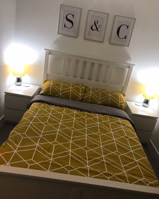 Couple Initials Black Set Of 3 Bedroom Prints-0