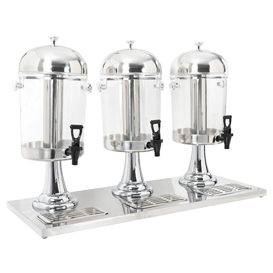 Triple Juice Dispenser Stainless Steel 3 x 8 L