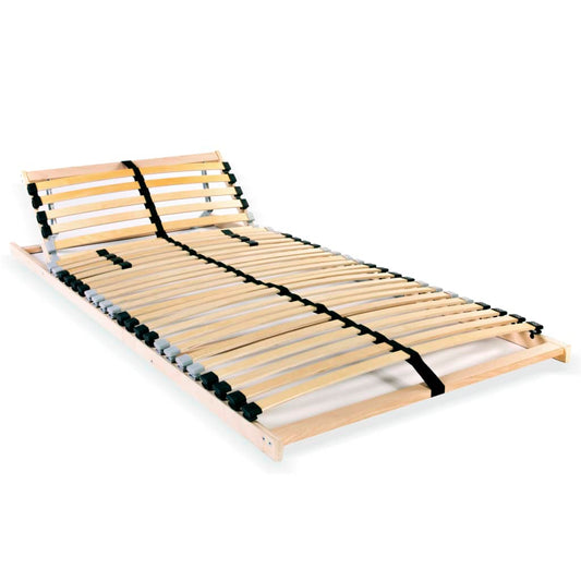 Slatted Bed Base without Mattress with 28 Slats 7 Zones 70x200 cm