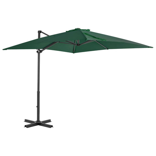Cantilever Garden Parasol with Aluminium Pole Green 250x250 cm