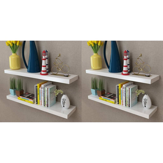Wall Shelves 4 pcs White 80 cm
