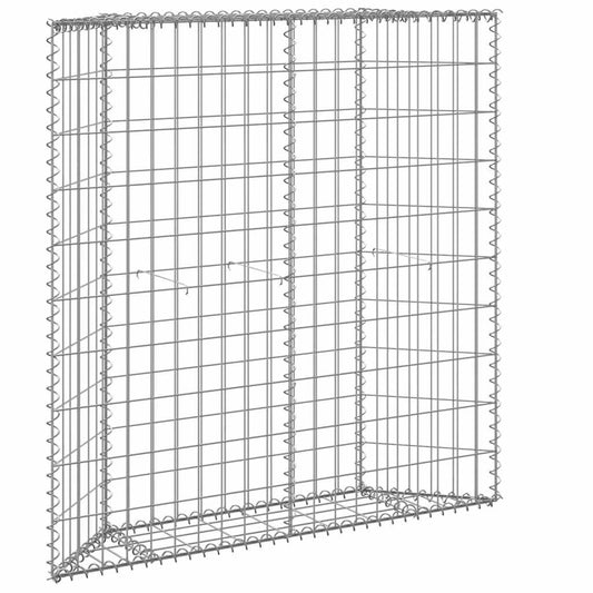 Trapezium Gabion Raised Bed Galvanised Steel 100x20x100 cm