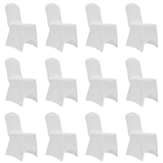Chair Cover Stretch White 12 pcs