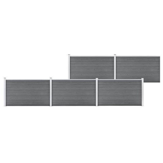 Garden Fence WPC 872x106 cm Grey