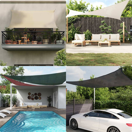 Sunshade Sail 160 g/m² Orange 4x4x5.8 m HDPE