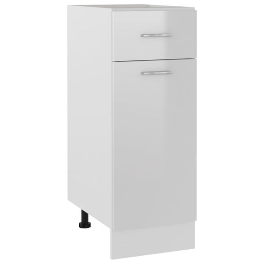 Drawer Bottom Cabinet Lyon High Gloss White 30x46x81.5 cm Engineered Wood