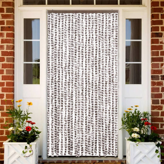 Insect Curtain Taupe and White 90x220 cm Chenille