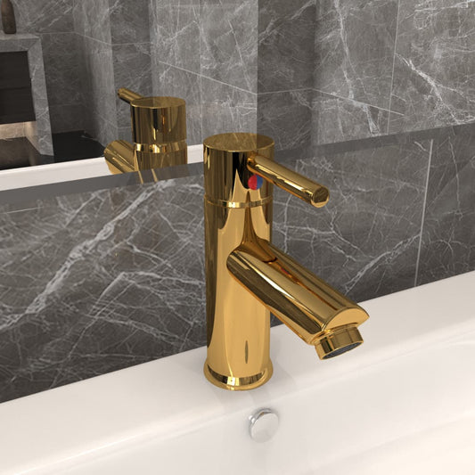 Bathroom Basin Faucet Gold 130x176 mm