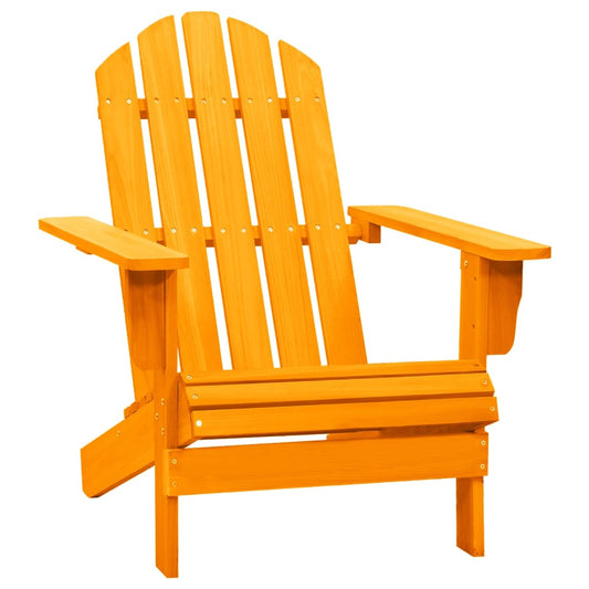 Garden Adirondack Chair Solid Fir Wood Orange