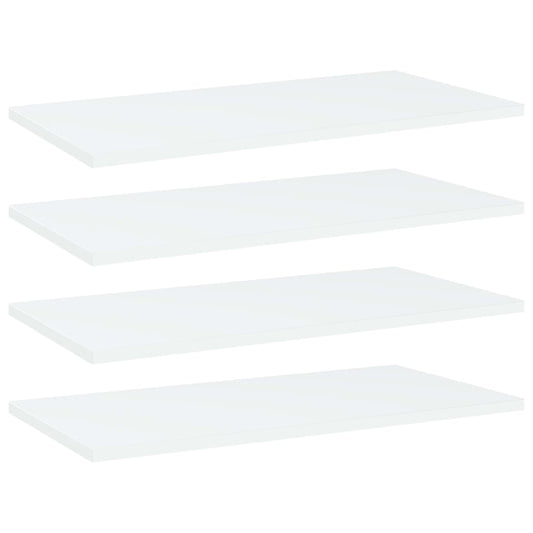 Bookshelf Boards 4 pcs White 60x30x1.5 cm Engineered Wood