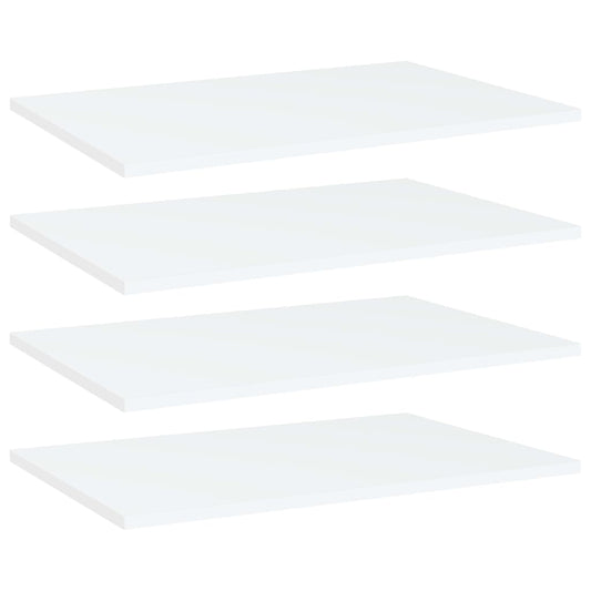 Bookshelf Boards 4 pcs White 60x40x1.5 cm Engineered Wood