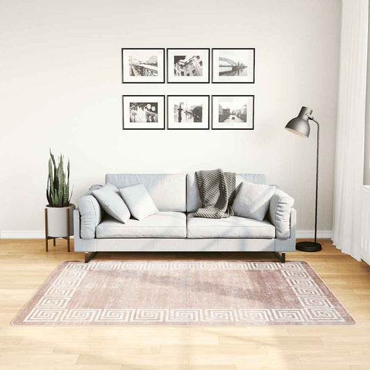 Rug Washable 120x180 cm Beige Anti Slip