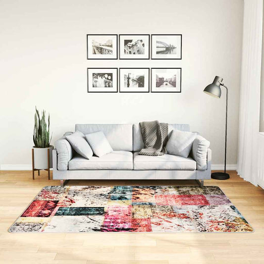 Rug Washable Patchwork 120x180 cm Multicolour Anti Slip