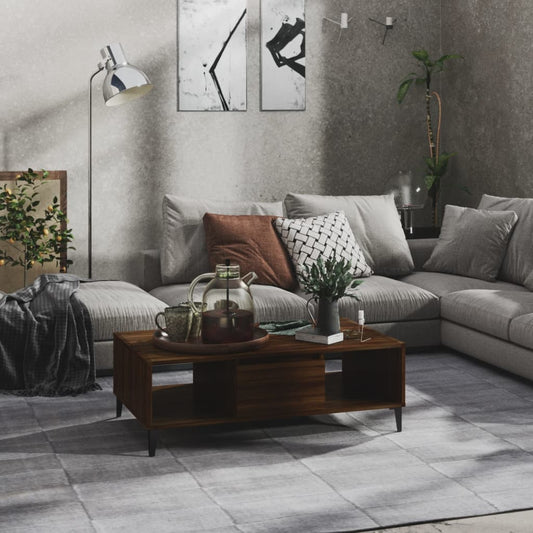 Coffee Table Brown Oak 103.5x60x35 cm Engineered Wood