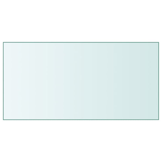 Table Top Transparent 50x100 cm Tempered Glass