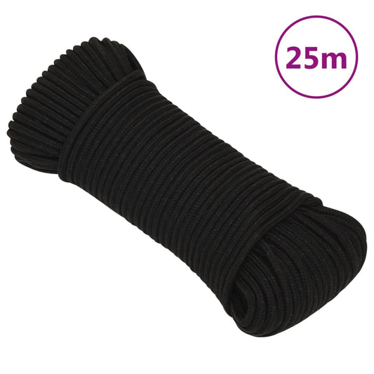 Work Rope Black 3 mm 25 m Polyester