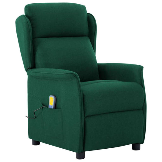Massage Chair Dark Green Fabric