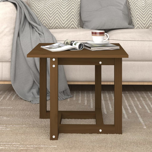 Coffee Table Honey Brown 50x50x45 cm Solid Wood Pine