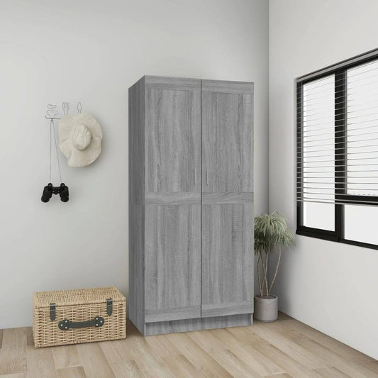 Wardrobe Grey Sonoma 82.5x51.5x180 cm Engineered Wood