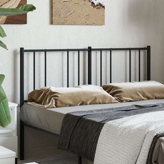 Metal Headboard Black 120 cm