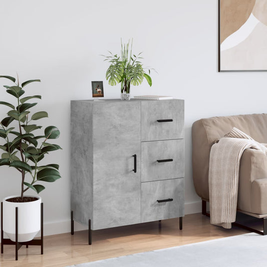 Sideboard Concrete Grey 69.5x34x90 cm Engineered Wood