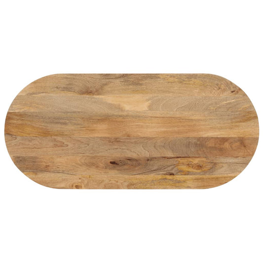 Table Top 110x40x3.8 cm Oval Solid Wood Mango