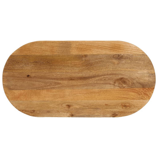 Table Top 120x60x2.5 cm Oval Solid Wood Mango