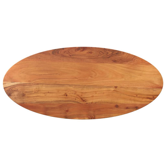 Table Top 90x40x3.8 cm Oval Solid Wood Acacia