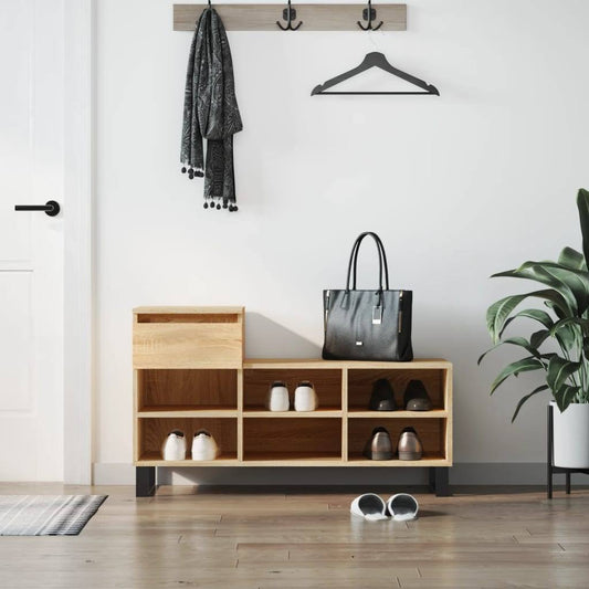 Shoe Cabinet Sonoma Oak 102x36x60 cm Engineered Wood