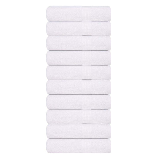 Bath Towels 10 pcs White 100x150 cm 360 gsm 100% Cotton