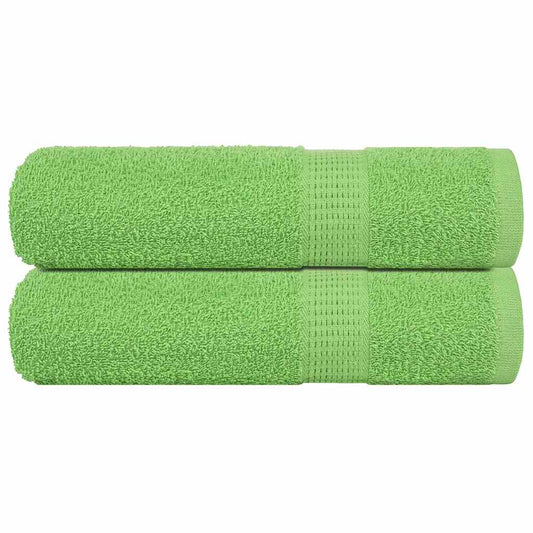 Hand Towels 2 pcs Apple Green 50x100 cm 360 gsm 100% Cotton