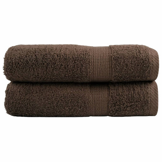 Premium Shower Towels SOLUND 2pcs Brown 70x140cm 600gsm