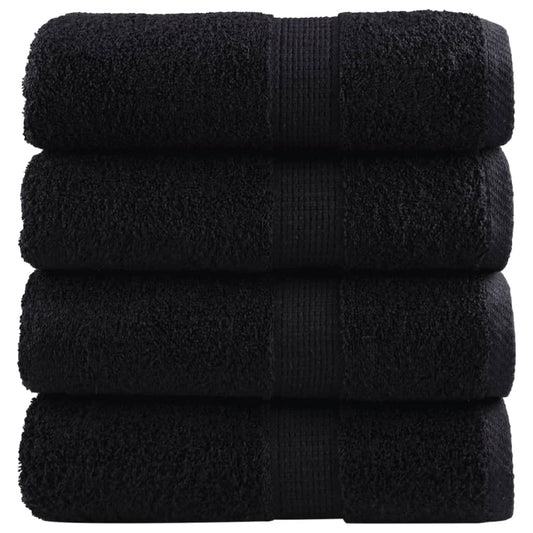 Premium Soap Towels SOLUND 4 pcs Black 30x30 cm 600 gsm