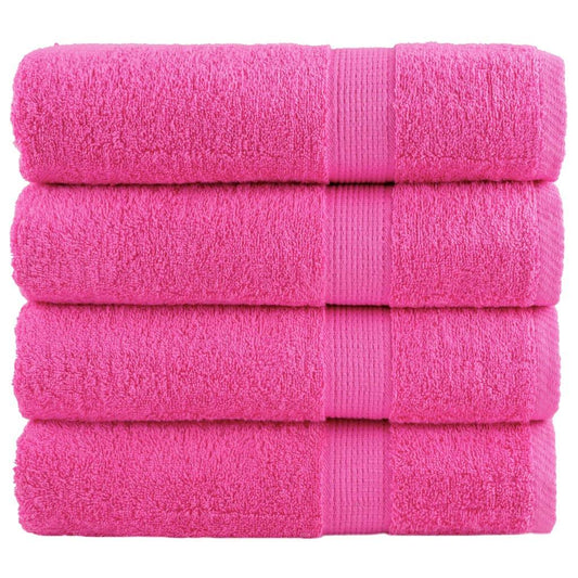 Premium Hand Towels SOLUND 4 pcs Pink 50x100 cm 600 gsm