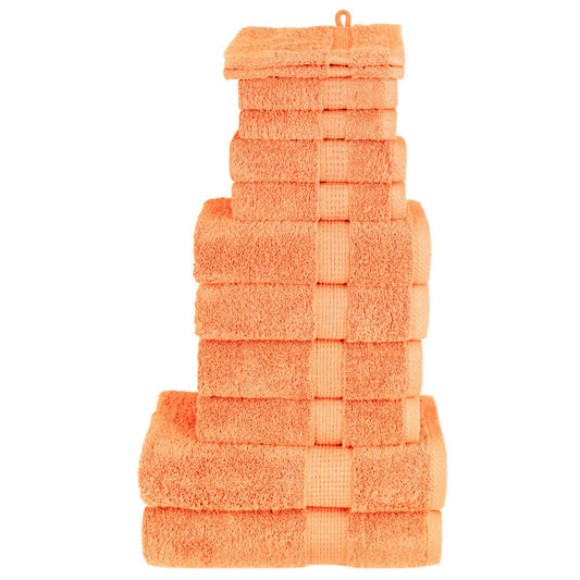 12 Piece Premium Towel Set SOLUND Orange 600 gsm