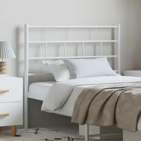 Metal Headboard White 100 cm