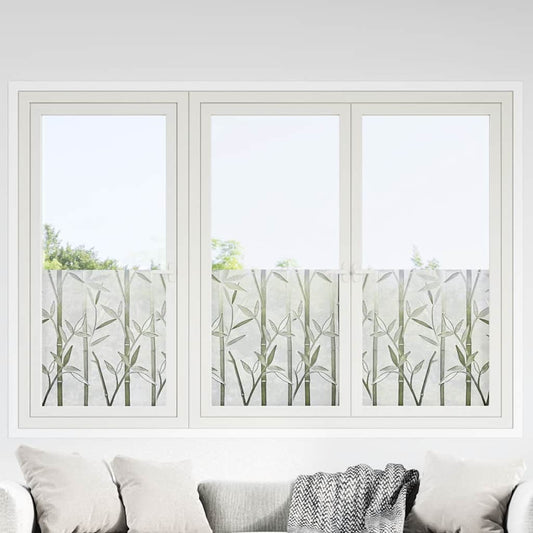 Window Films 4 pcs Frosted Bamboo Pattern PVC