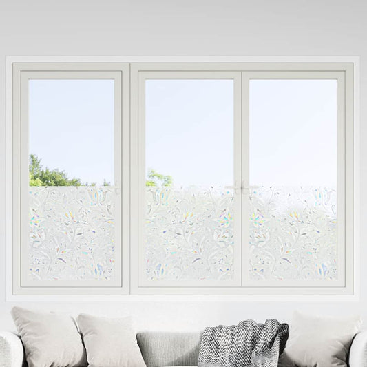 Window Films 2 pcs Frosted Flower Pattern PVC
