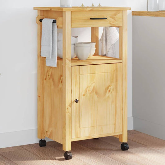 Kitchen Trolley MONZA 48x40x90 cm Solid Wood Pine