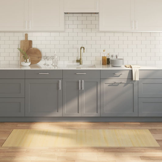 Rug Rectangular Light Nature 60x200 cm Bamboo