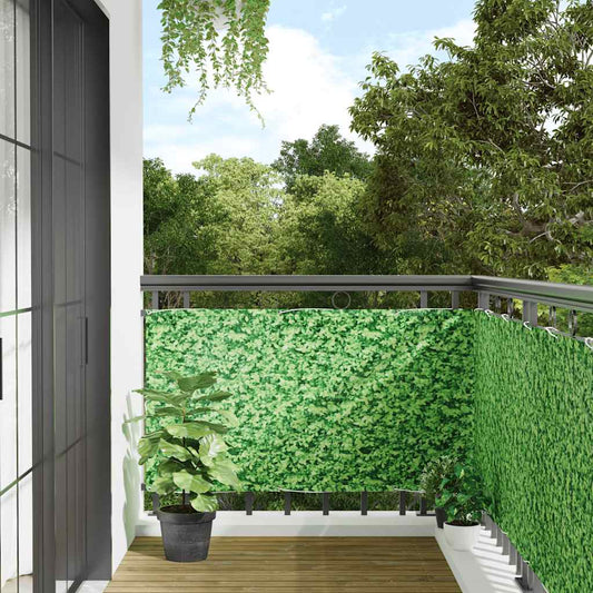 Balcony Privacy Screen Plant Look Green 500x75 cm PVC
