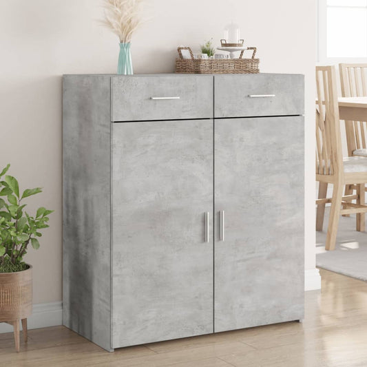 Sideboard Concrete Grey 80x42.5x93 cm Engineered Wood