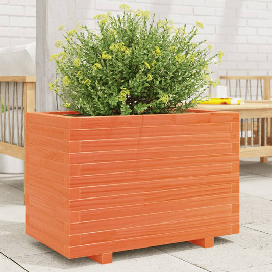 Garden Planter Wax Brown 70x40x49.5 cm Solid Wood Pine
